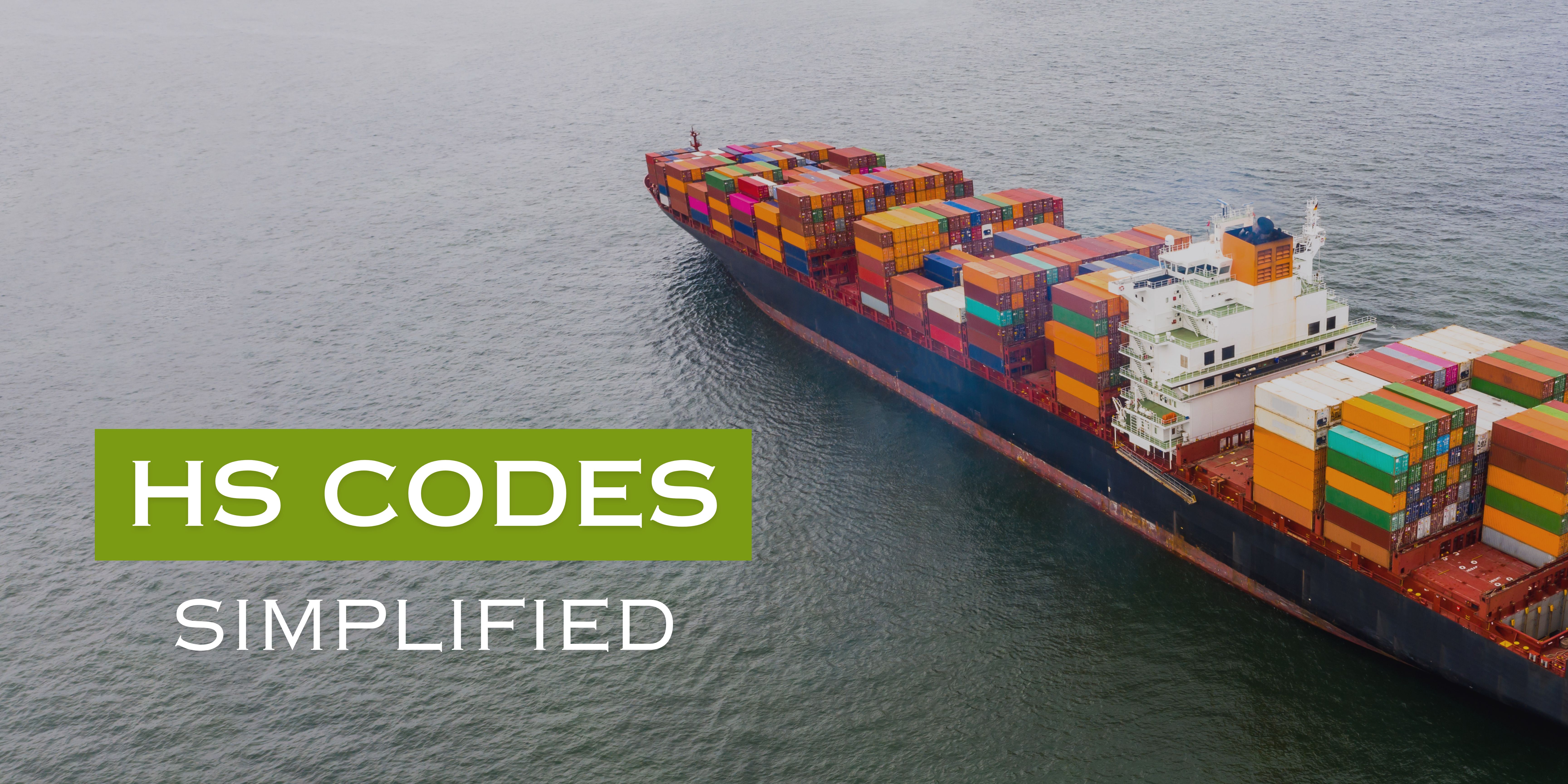 HS Codes simplified by vervo middle east for logistics solutions - a container ship loaded within containers to the uae 